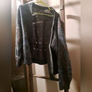 Dark star pattern cardigan